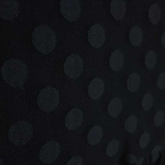 Volcom Black Polka Dot Mesh Lined Scoop Dress - Picture 3 of 11